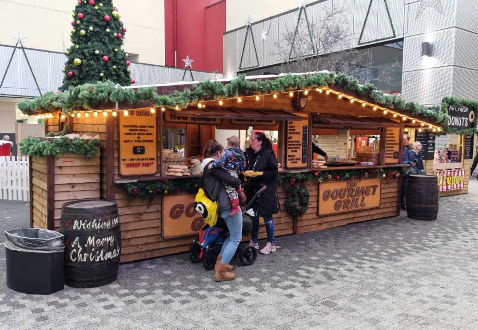 Christmas market gormet grill