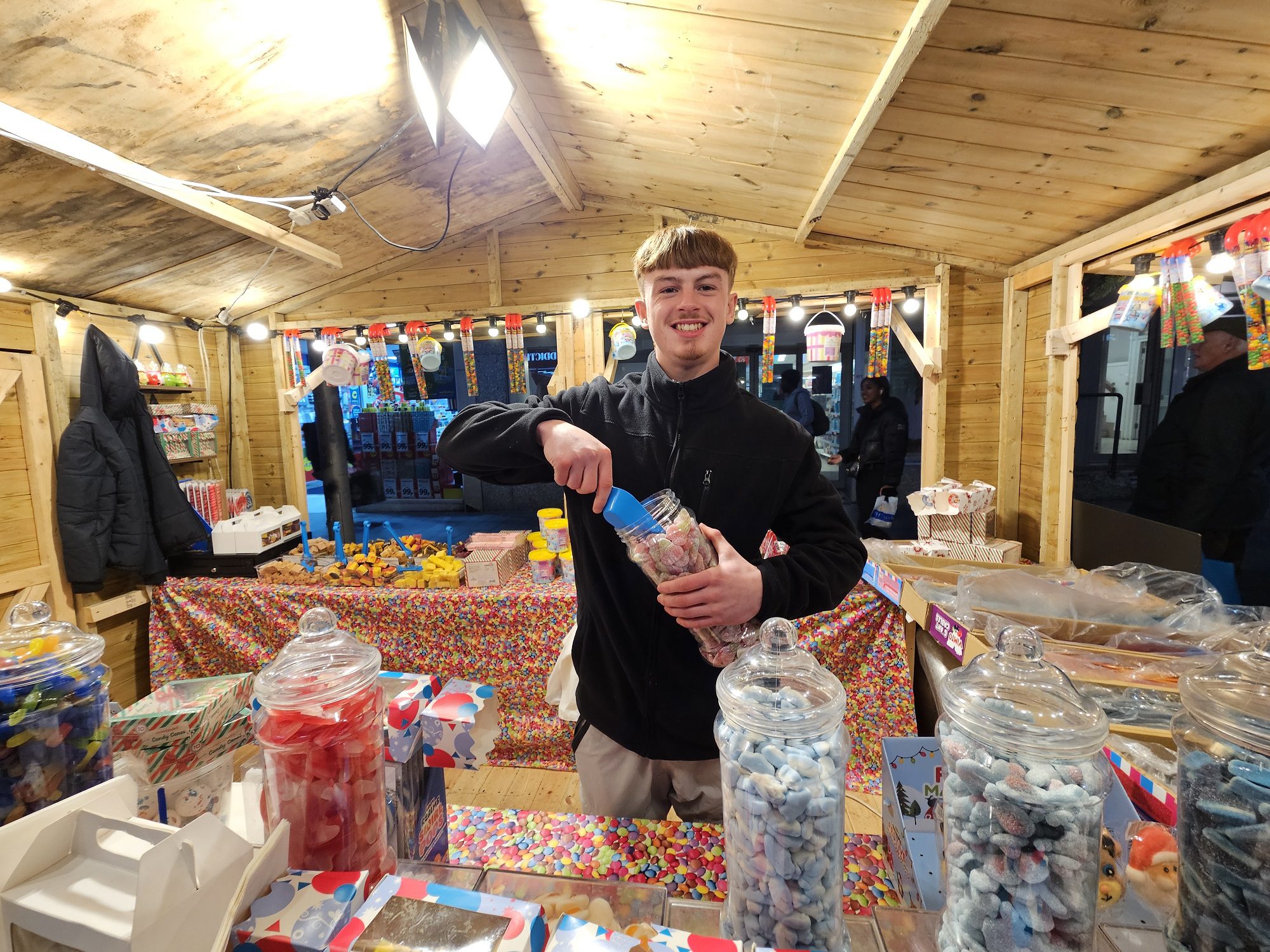 Sweets Christmas market stall